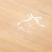 Kokette grillige handgetekende strik save the date acryl uitnodigingen (Laagn)