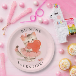 Kokette Kat Vintage Wees Van Mijntje Valentijn Papieren Bordje