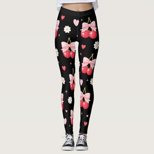 Kokette Kersen Leggings (Voorkant)