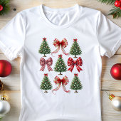 Kokette Kerstbogen en -Bomen Tri-Blend Shirt
