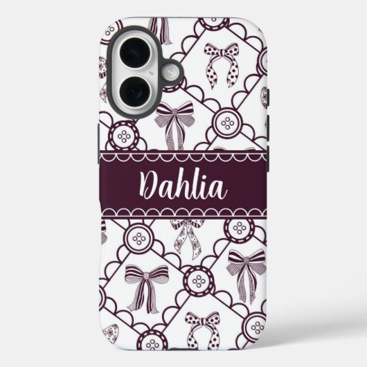 Kokette knooplint in maroon Case-Mate iPhone case (Achterkant)