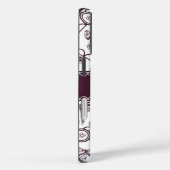Kokette knooplint in maroon Case-Mate iPhone case (Achterkant / Rechts)