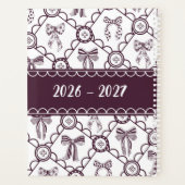 Kokette koraalrode strik planner (Achterkant)