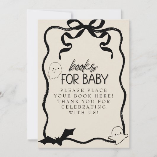 Kokette Little Boo-boeken voor baby bordje Kaart (Achterkant)