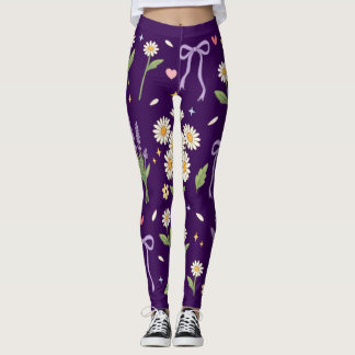 Kokette madeliefje en lavendel  leggings