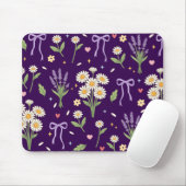 Kokette madeliefje en lavendel muismat (Met muis)