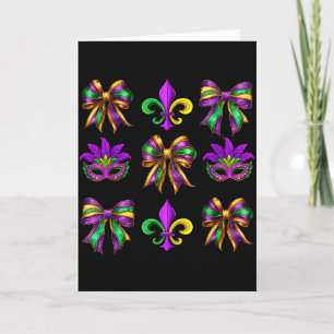Kokette Mardi Gras Bows Vette Dinsdag New Orleans Kaart
