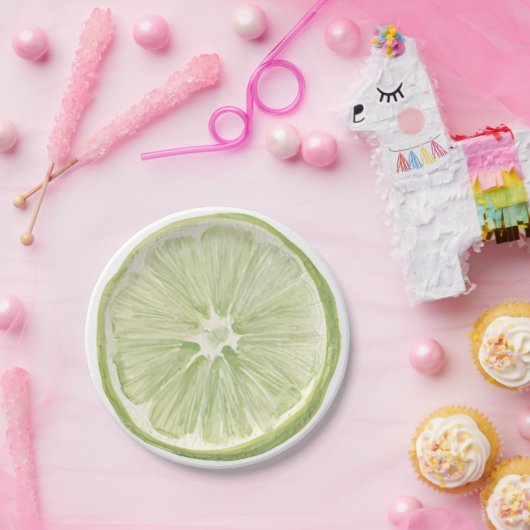 Kokette Margarita Lime Papieren Bordje (Feest)
