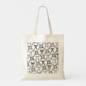 Kokette Paarse Strik Tote Bag (Achterkant)