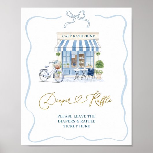 Kokette Parijse café Franse luierraffleposter Poster (Voorkant)