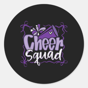 Kokette Pom Poms Strik Cheer Squad Wedstrijd Cheer Ronde Sticker