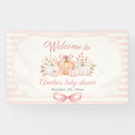 Kokette Pompoen Roze Strik Baby Shower Spandoek