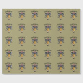 Kokette potlood boog kleuterleidster school cadeaupapier (Vlak)