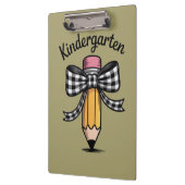 Kokette potlood boog kleuterleidster school klembord (Links)