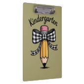 Kokette potlood boog kleuterleidster school klembord (Rechts)