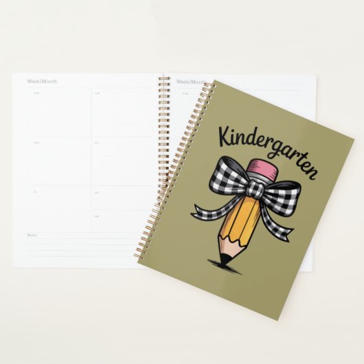 Kokette potlood boog kleuterleidster school planner (Display)