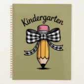 Kokette potlood boog kleuterleidster school planner (Voorkant)