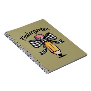 Kokette potlood boog kleuterleraar school notitieboek