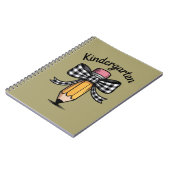 Kokette potlood boog kleuterleraar school notitieboek (Linkerzijde)