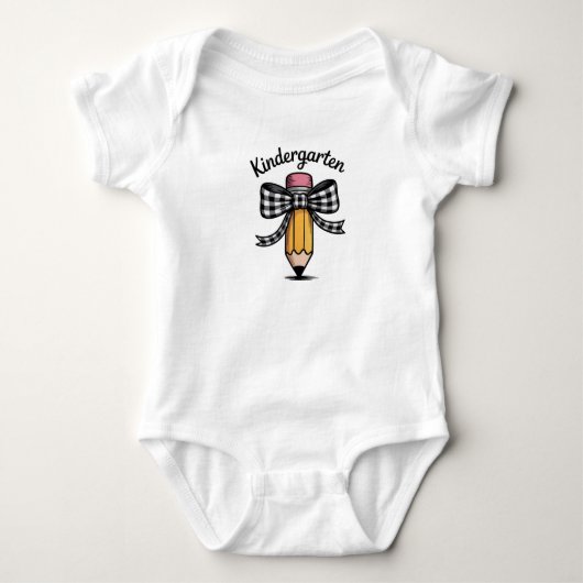 Kokette potloodboog kleuterleidster school romper (Voorkant)