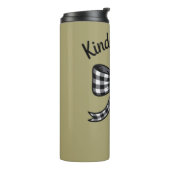 Kokette potloodboog kleuterleidster school thermosbeker (Gedraaid links)