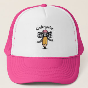 Kokette potloodboog kleuterleidster school trucker pet