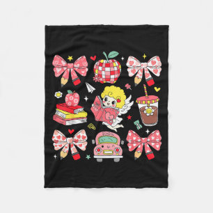 Kokette Roze Strik Appel Lerarendag Waardering Val Fleece Deken
