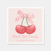 Kokette Roze Strik Kersen Esthetisch Chic Meisjesa Servet (Voorkant)