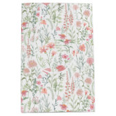 Kokette Roze Veld met Wilde Bloemen Medium Cadeauzakje (Voorkant)