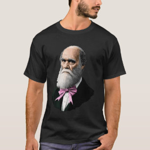 Kokette strik Charles Darwin evolutietheorie meisj T-shirt