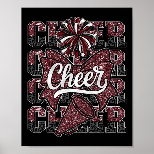 Kokette strik cheer grappige cheerleader cheerlead poster (Voorkant)