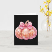 Kokette Strik Disco Pompoen Herfst E Halloween Gra Kaart (Gele Bloem)