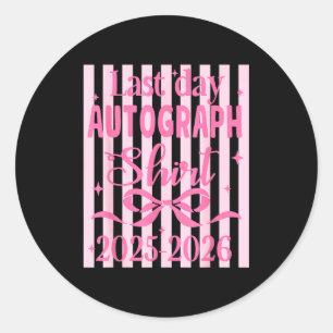 Kokette strik gesoigneerde lerares zomer cute laat ronde sticker