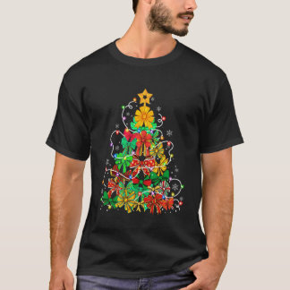 Kokette Strik Kerstboom Kerstfeest Vrouwelijke Uit T-shirt