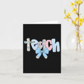 Kokette Strik Lesgeven Docent Gelukkige Eerste Dag Kaart (Gele Bloem)