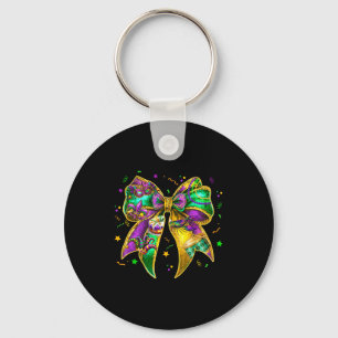 Kokette strik Mardi Gras New Orleans Fleur De Lis Sleutelhanger