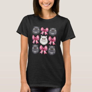 Kokette strik Pers kat moeder Cute roze Moederdag T-shirt