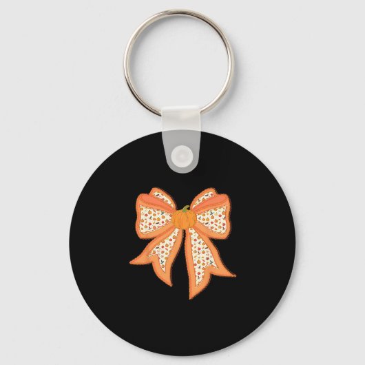 Kokette strik pompoen thanksgiving herfst vallei Y Sleutelhanger (Voorkant)