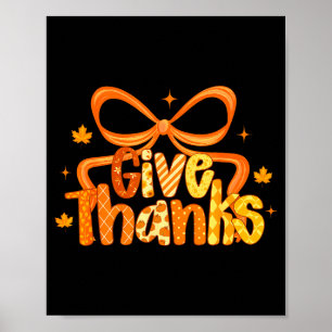 Kokette strik Thanksgiving herfst christelijk Jezu Poster