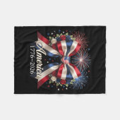Kokette strik USA Hart 1776 2026 4 juli 250ste Fleece Deken (Voorkant (Horizontaal))