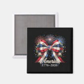 Kokette strik VS Hart 1776 2026 4 juli 250ste Magneet (Voorkant / Achterkant)