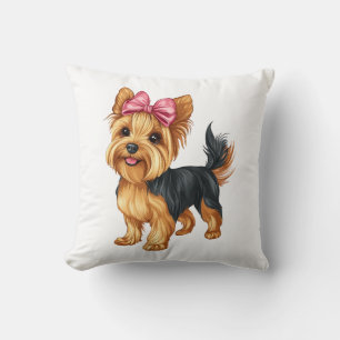 Kokette strik Yorkshire Terrier hond Yorkie Moeder Kussen