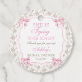 Kokette Strik Zij Gaat Trouwen Bruidsmeisjesfeest Bedankjes Labels (Voorkant)