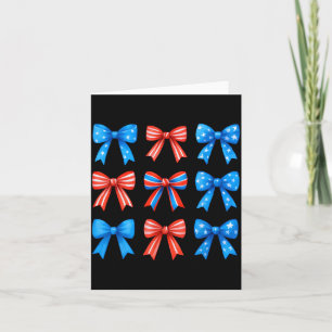 Kokette Strikken Rood Wit Blauw USA Vlag 4 juli Kaart
