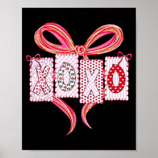 Kokette Valentijn Xoxo Grappige Valentijnsdag Mann Poster (Voorkant)