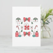 Kokette Verpleegster Boog Aangepaste Verpleegster  Kaart (Staand voorkant)