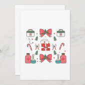 Kokette Verpleegster Boog Aangepaste Verpleegster  Kaart (Voorkant / Achterkant)