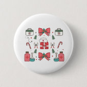 Kokette verpleegster Boog Aangepaste verpleegster  Ronde Button 5,7 Cm (Voorkant)