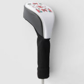Kokette verpleegster met strik, kerstverpleegster golfheadcover (Schuin)