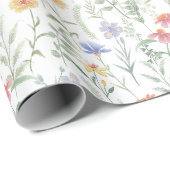 Kokette vrouwelijke bloemenweide cadeaupapier (Rol Hoek)